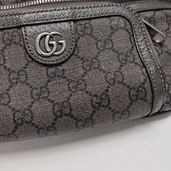 Ophidia Small Monogram Coated Canvas Gray