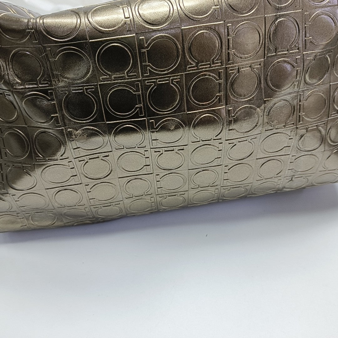 Gancini Calfskin Beige