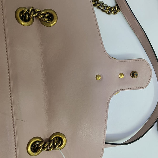 GG Marmont Medium Quilted Calfskin Pink