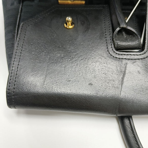 Canvas Top Handle Bag Black