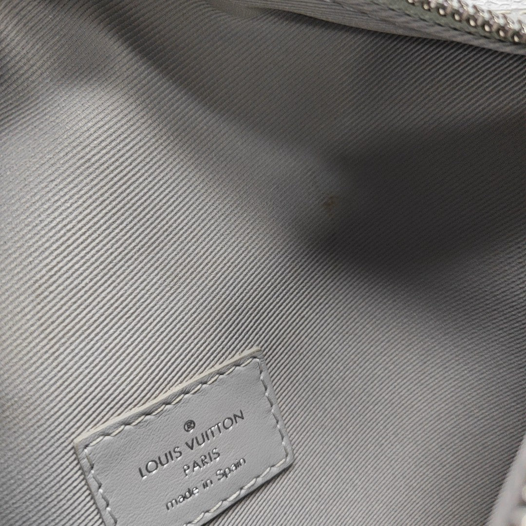 FLAT Monogram Coated Canvas Gray