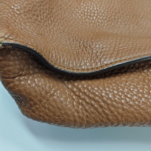 Calfskin Shoulder Bag Brown
