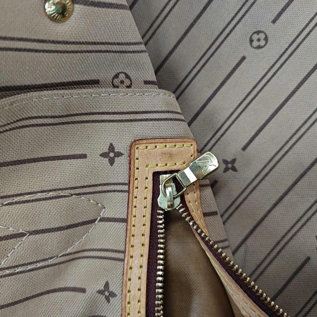 NEVERFULL MM Monogram Coated Canvas Brown