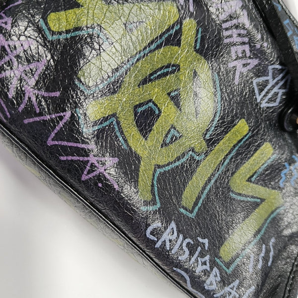 Classic Metallic Edge City Lambskin Black