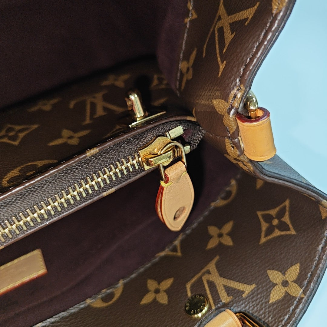 MONTAIGNE Monogram Coated Canvas Brown
