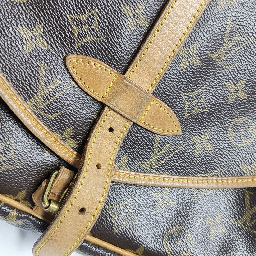 SAUMUR Monogram Coated Canvas Brown