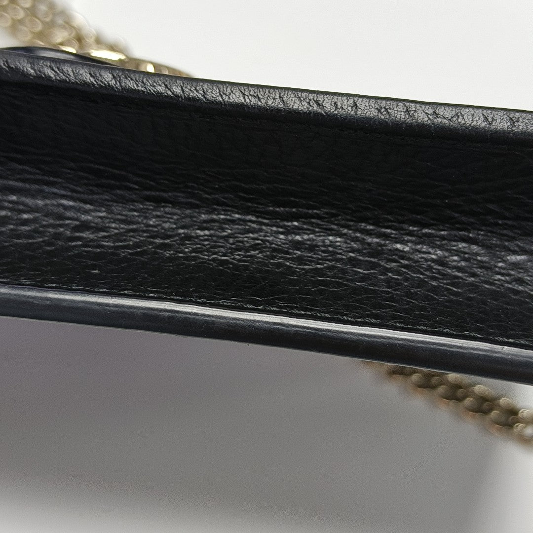 Interlocking G Small Calfskin Black