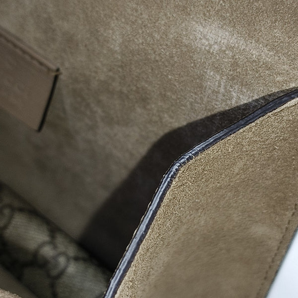 Dionysus Mini Monogram Coated Canvas Beige