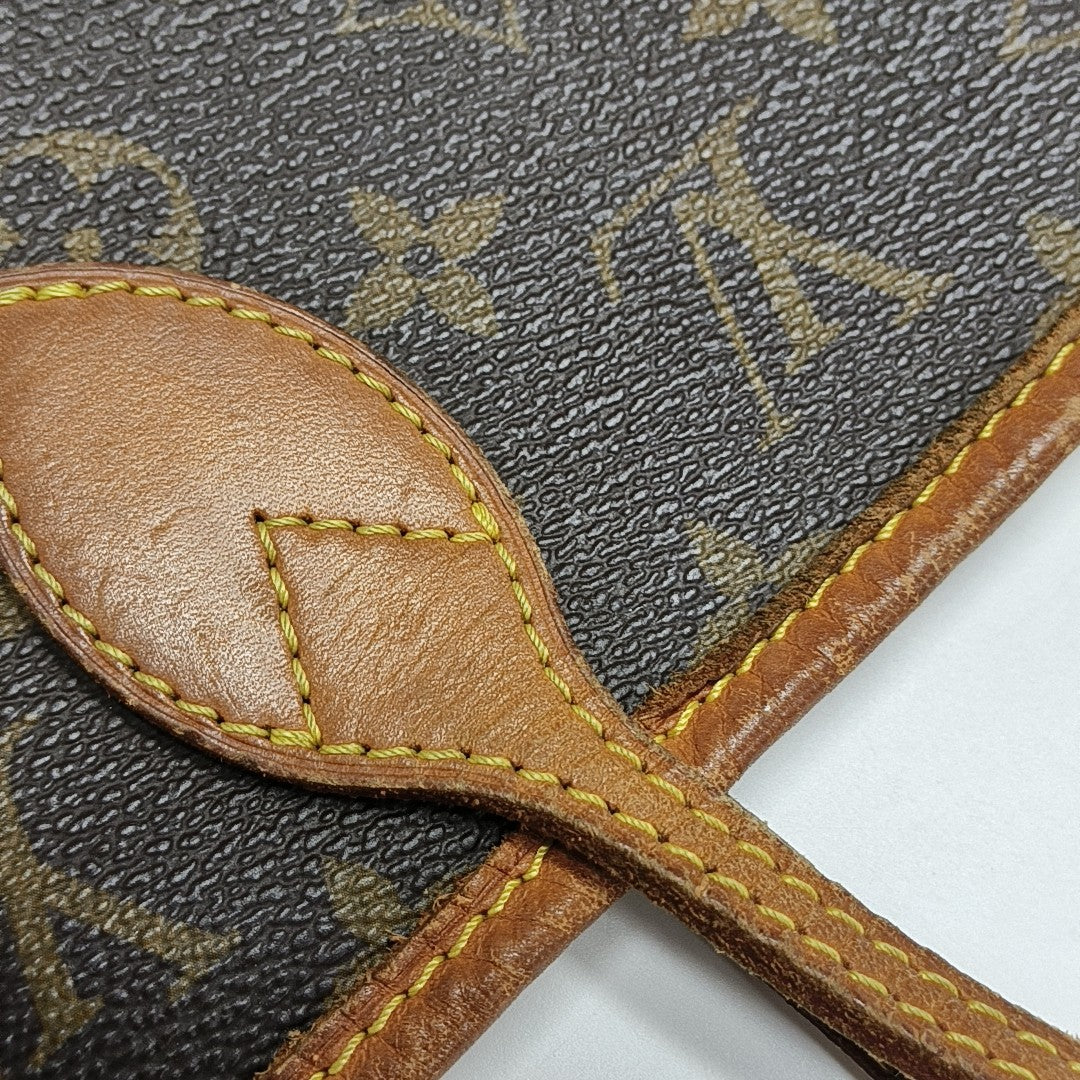 NEVERFULL MM Monogram Coated Canvas Brown