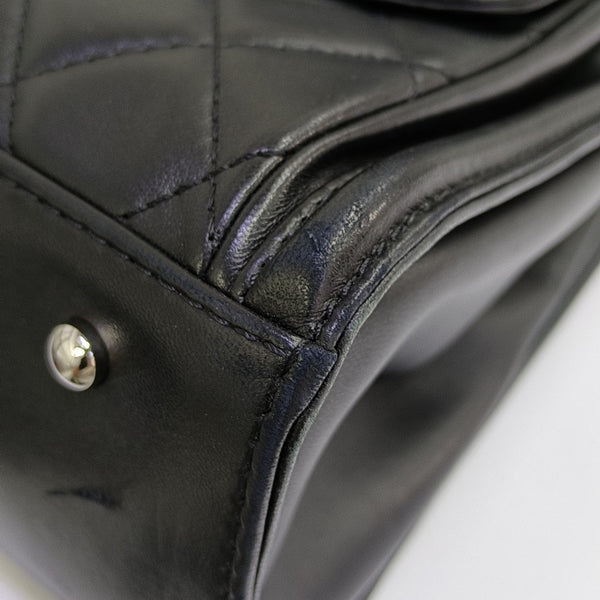 Quilted Lambskin Tote Bag Black