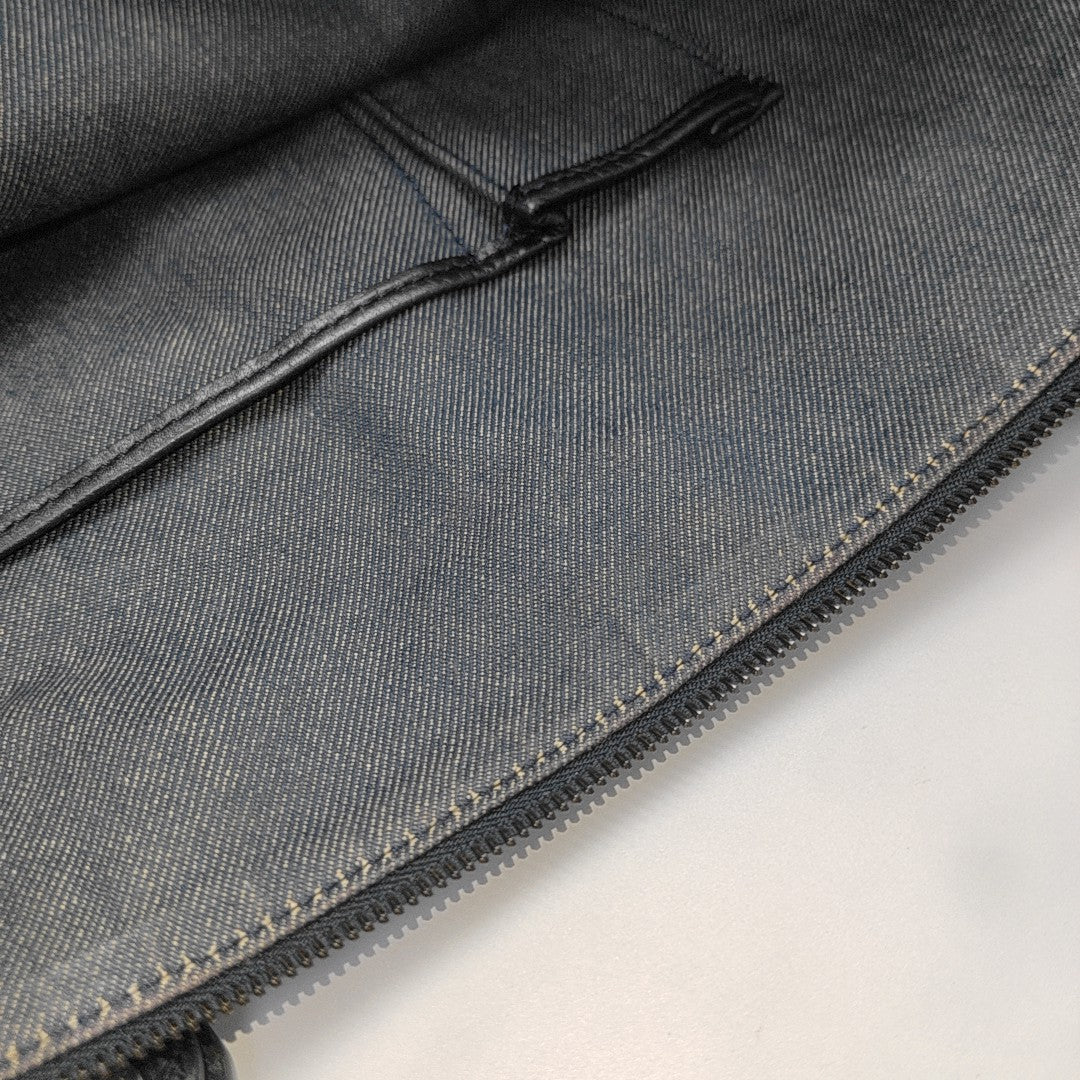 Canvas Top Handle Bag Blue