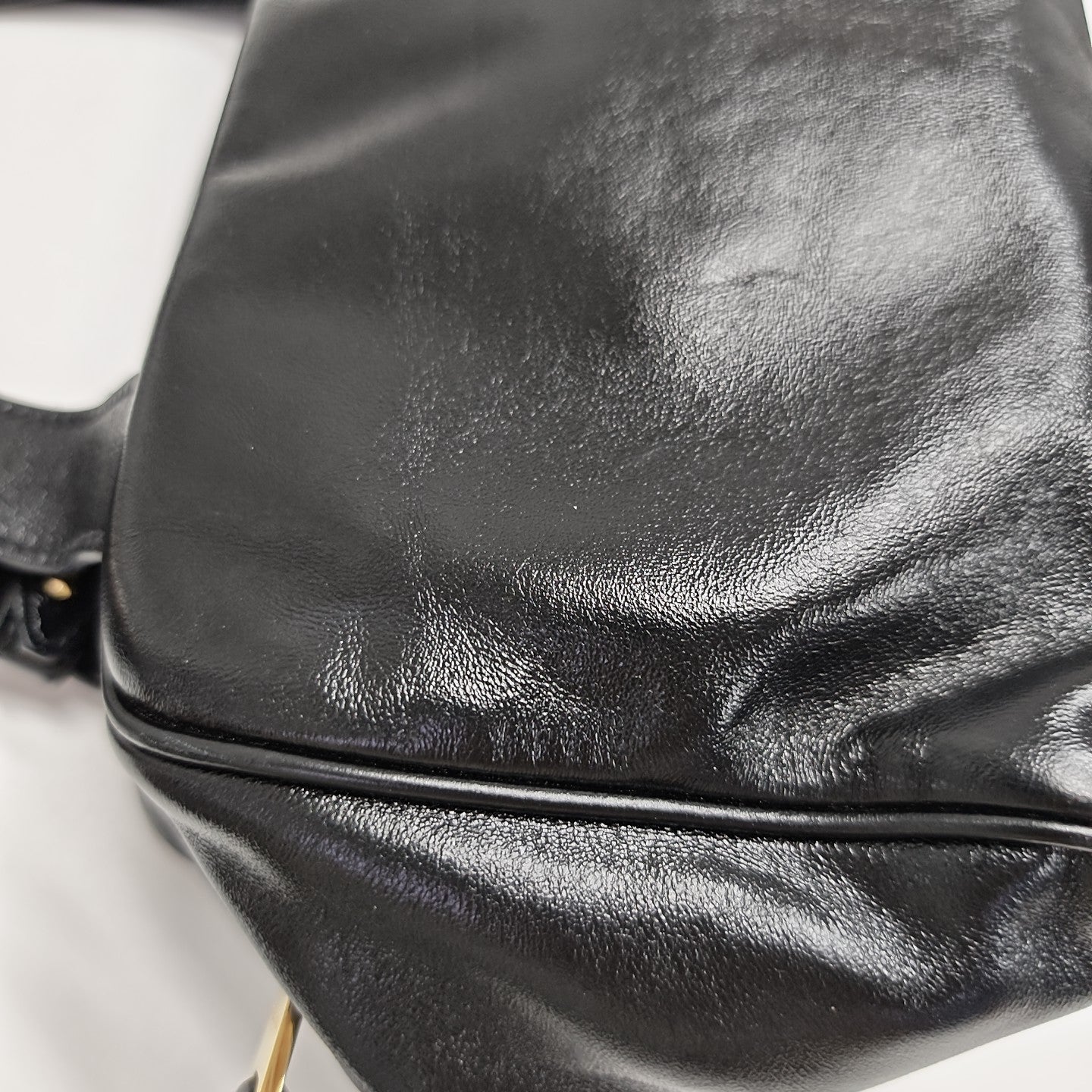 Calfskin Top Handle Bag Black