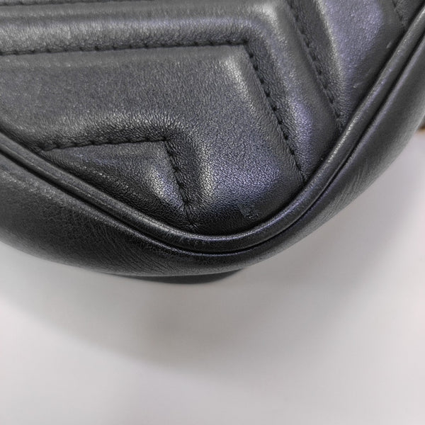 GG Marmont Mini Quilted Calfskin Black