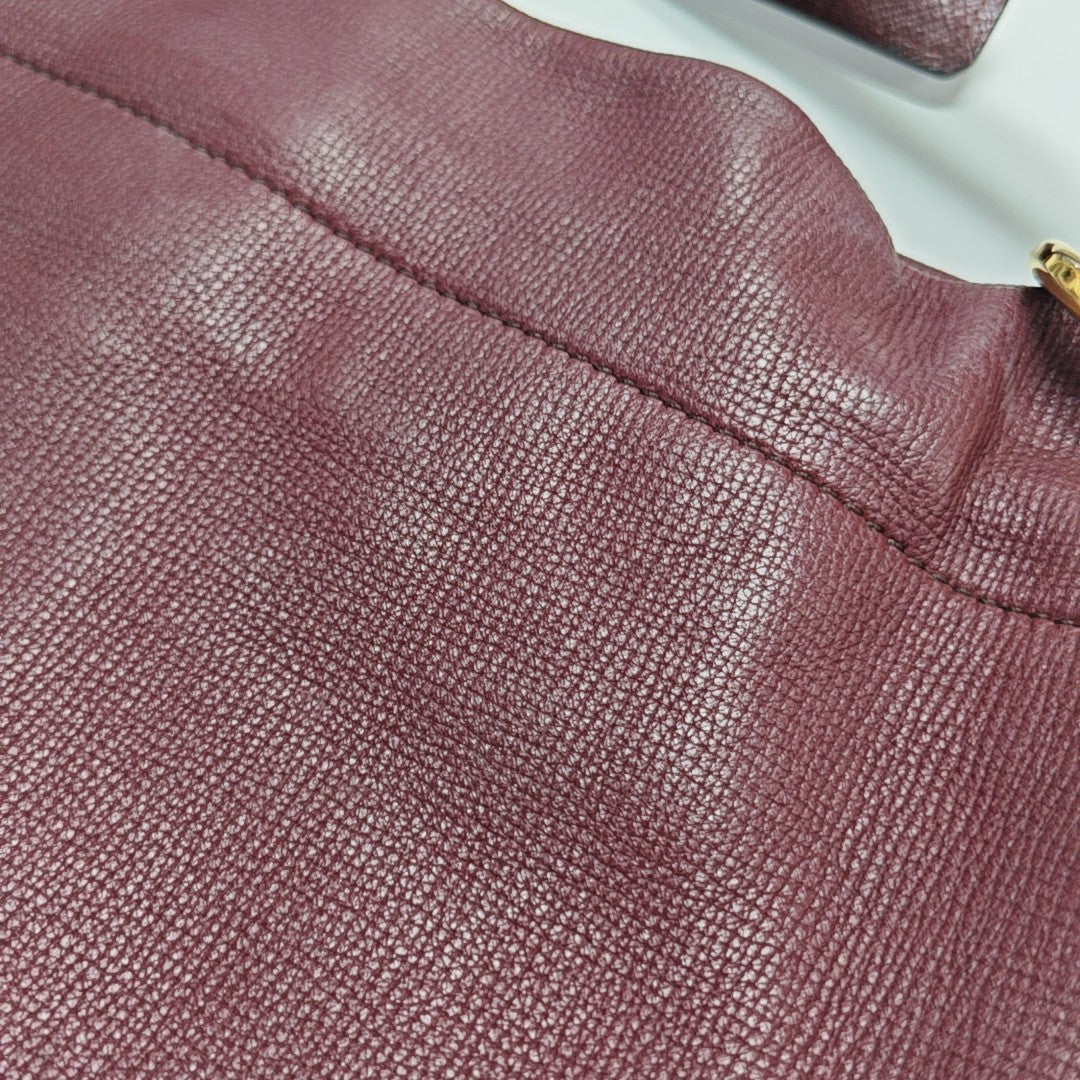 Calfskin Shoulder Bag Red