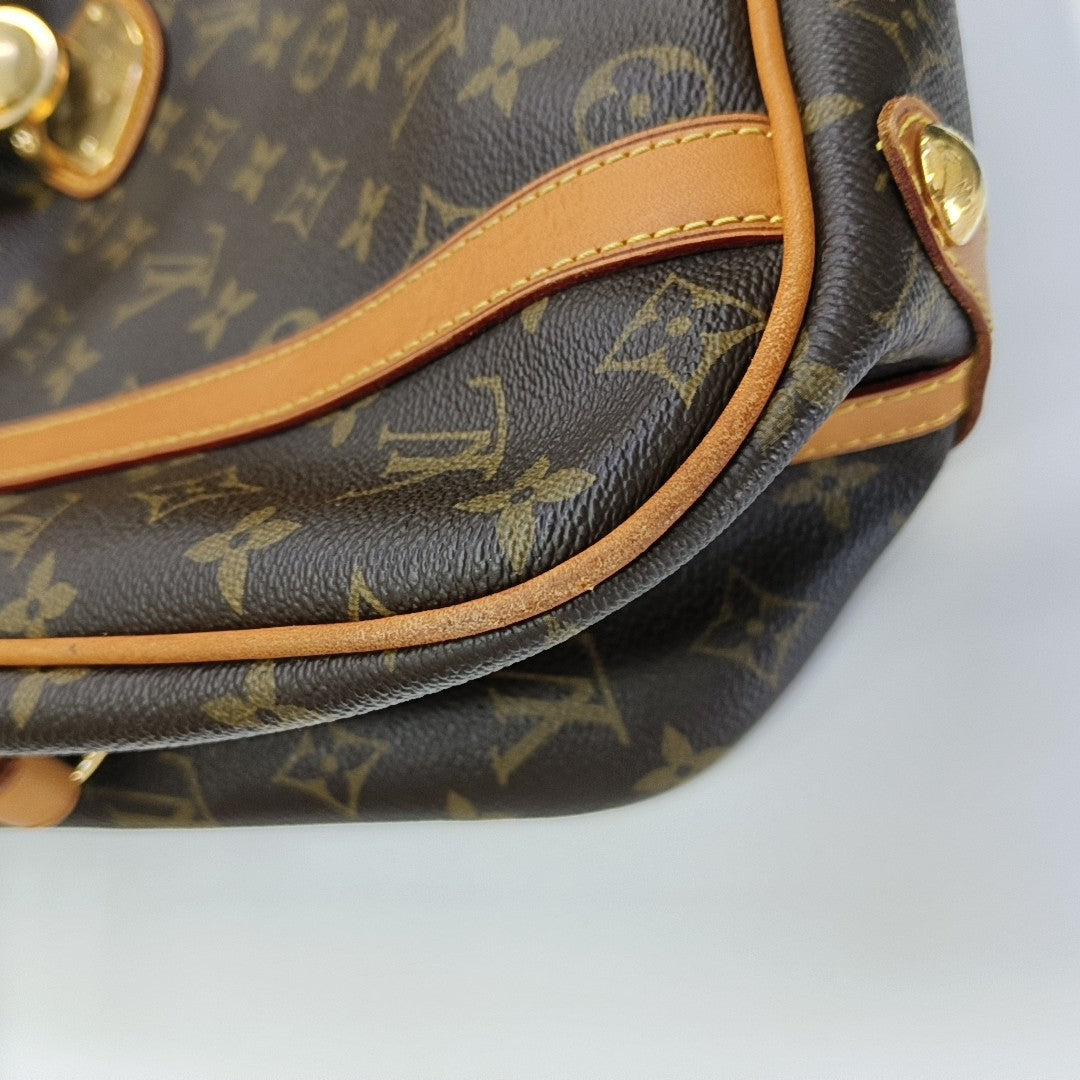 STRESA Monogram Coated Canvas Brown