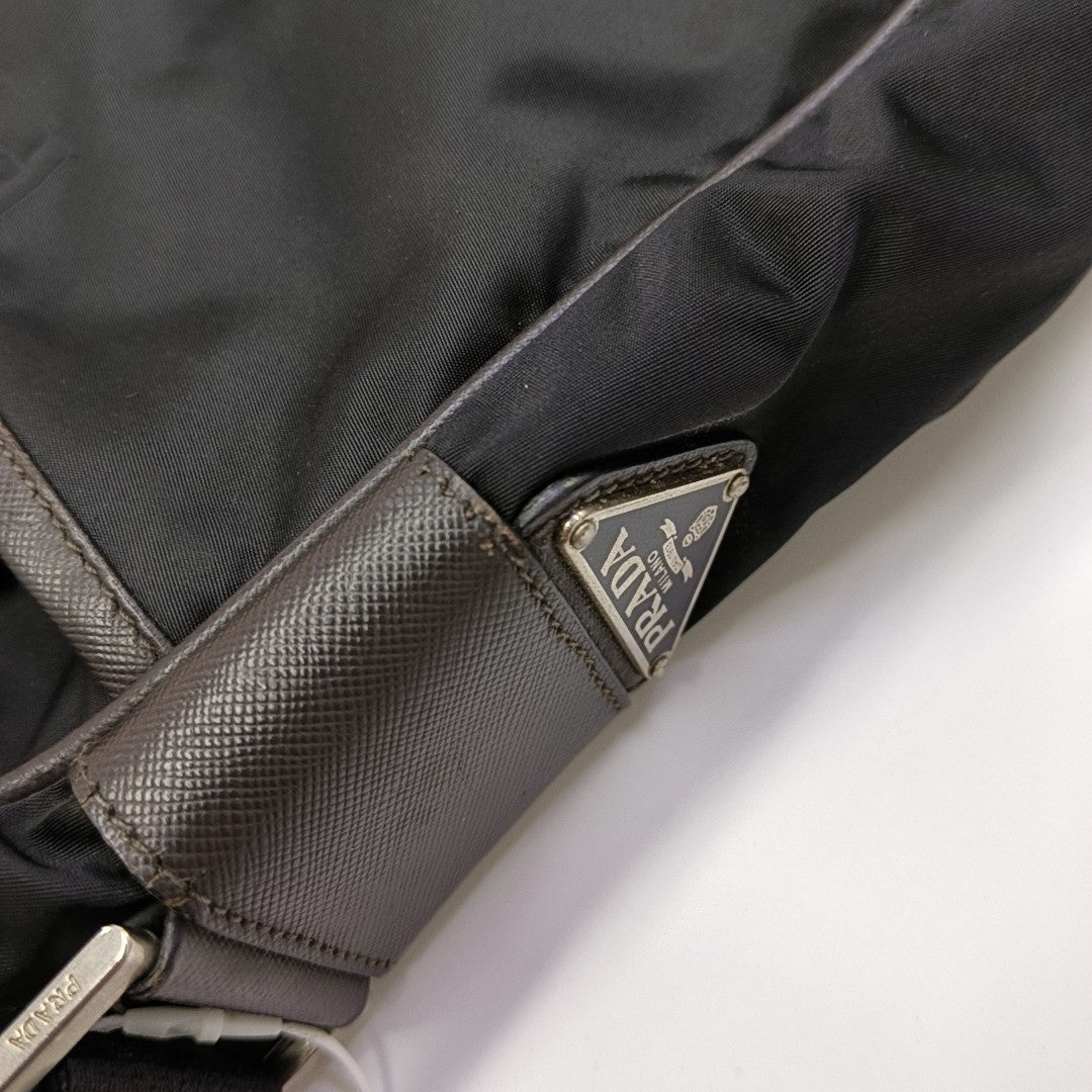 Nylon Shoulder Bag Black