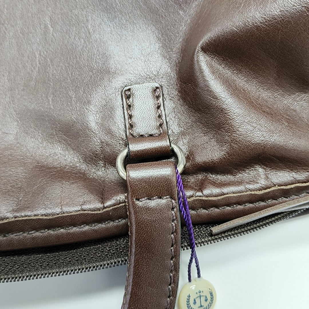 Calfskin Top Handle Bag Brown