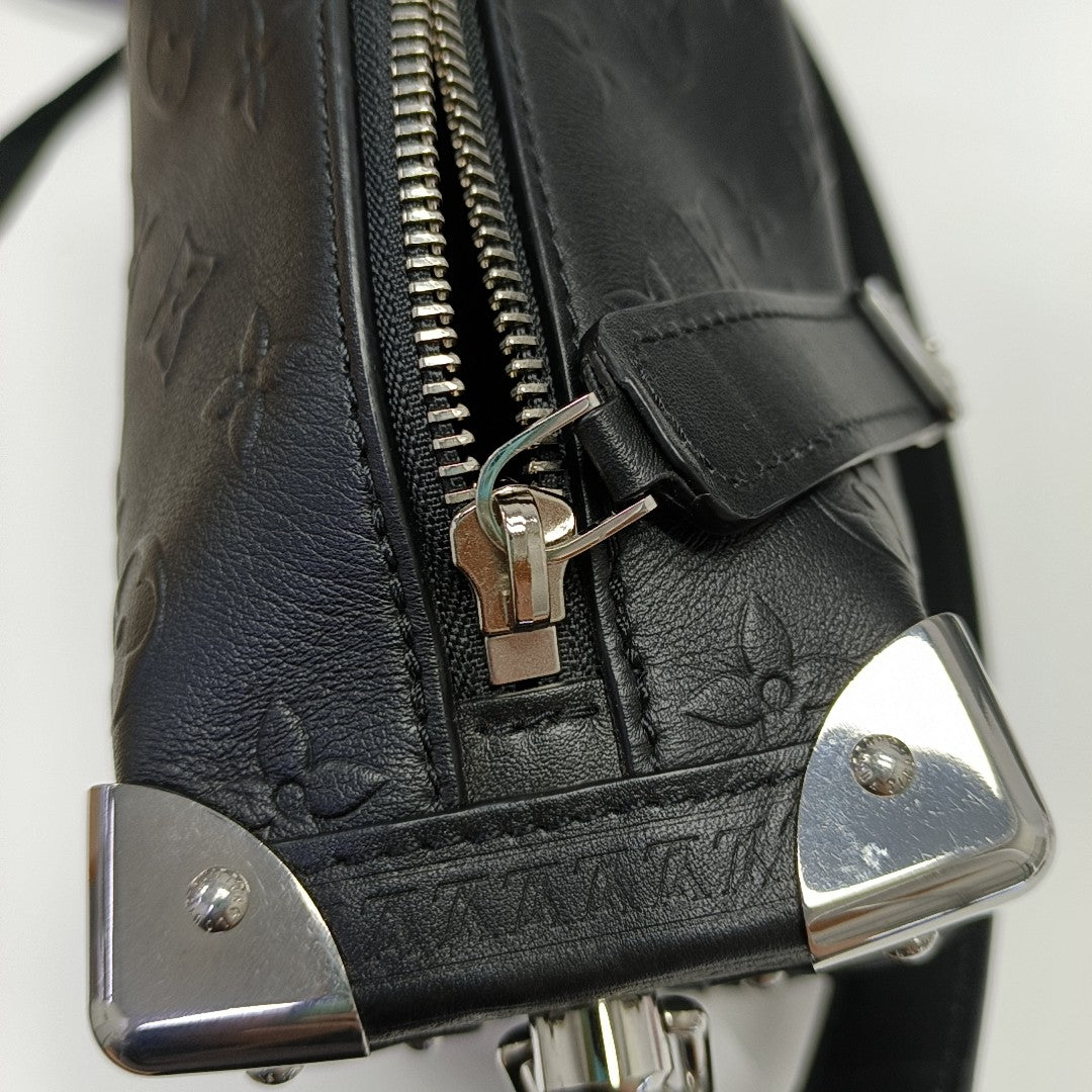 SIDE TRUNK MM Monogram Calfskin Black