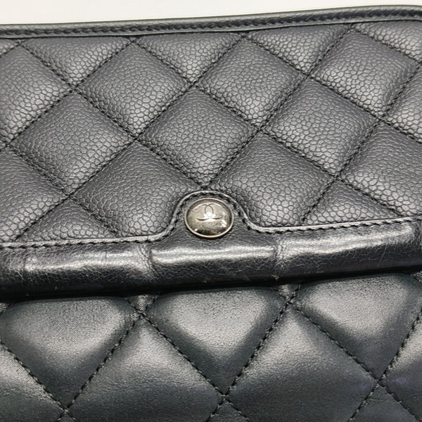 Quilted Calfskin Shoulder Bag Black