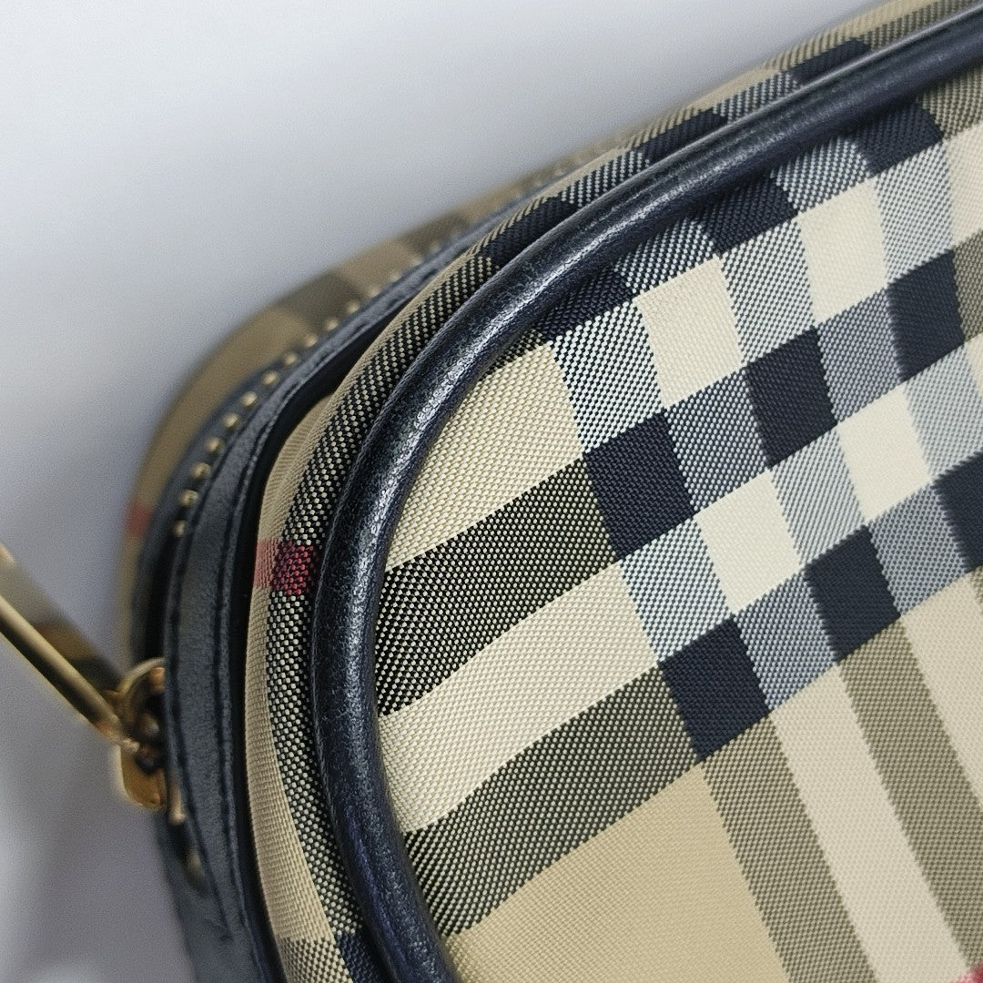 Nylon Shoulder Bag Beige