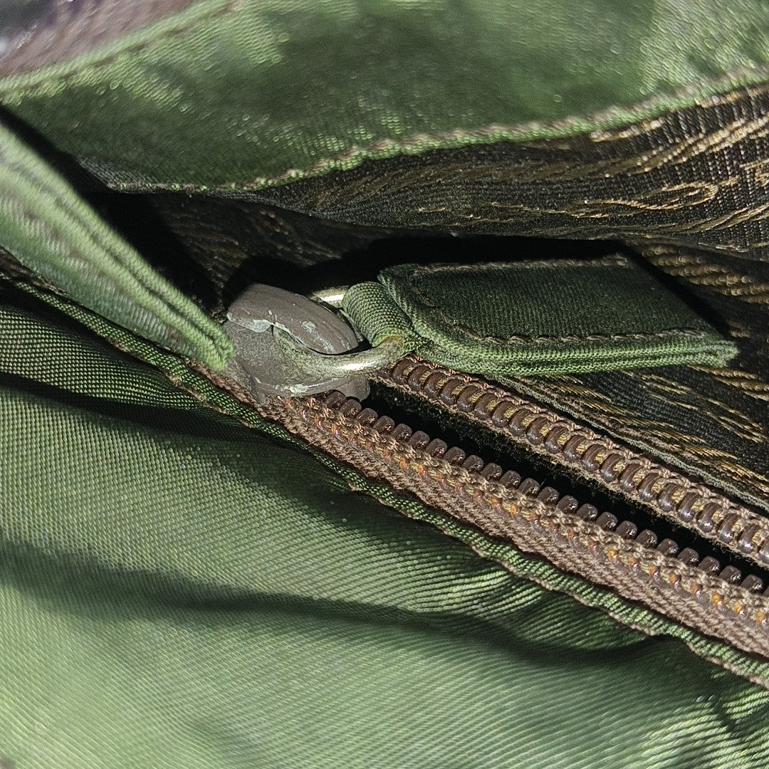 Nylon Top Handle Bag Green