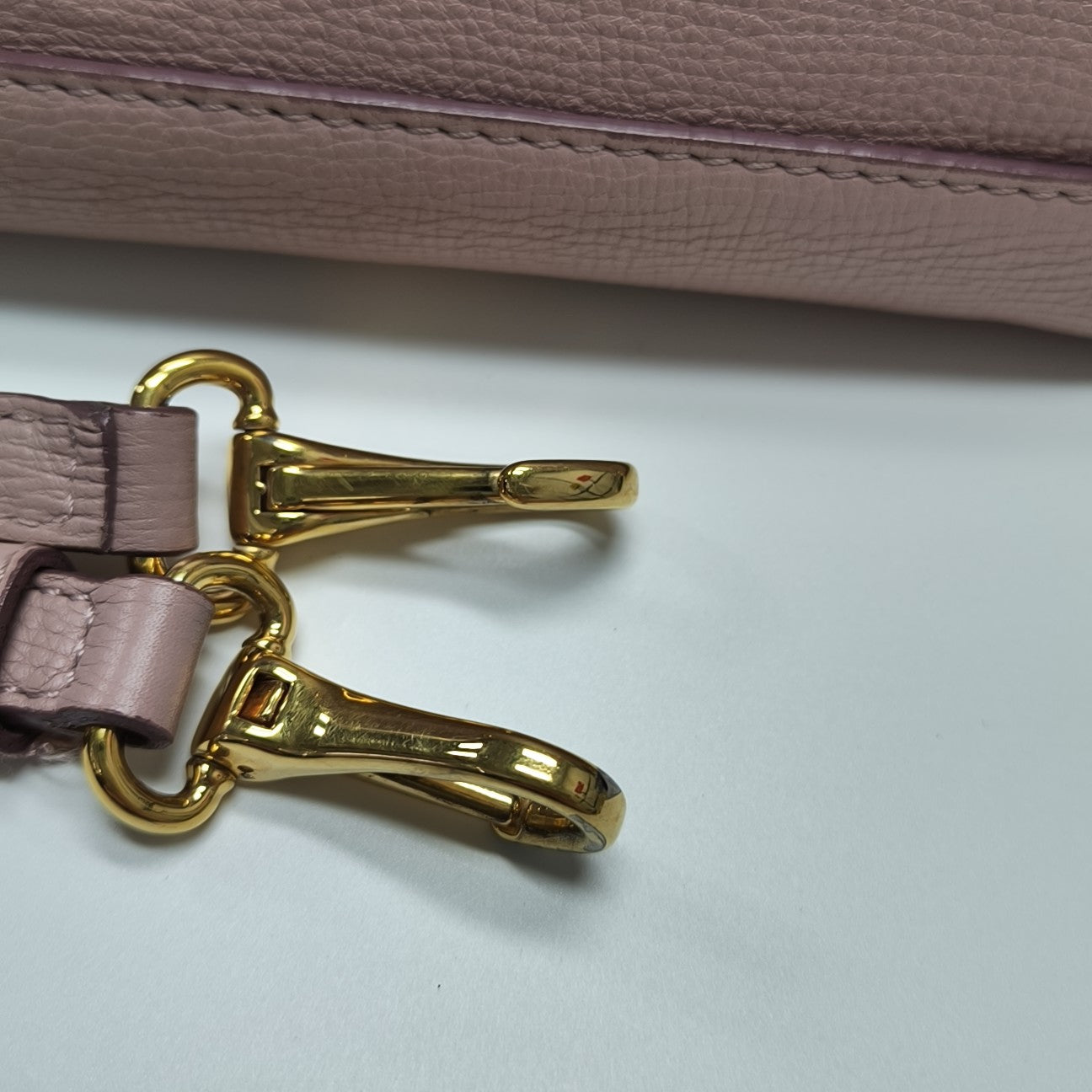 The Banner Medium Calfskin Pink
