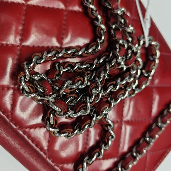 WOC Quilted Patent Leather Red