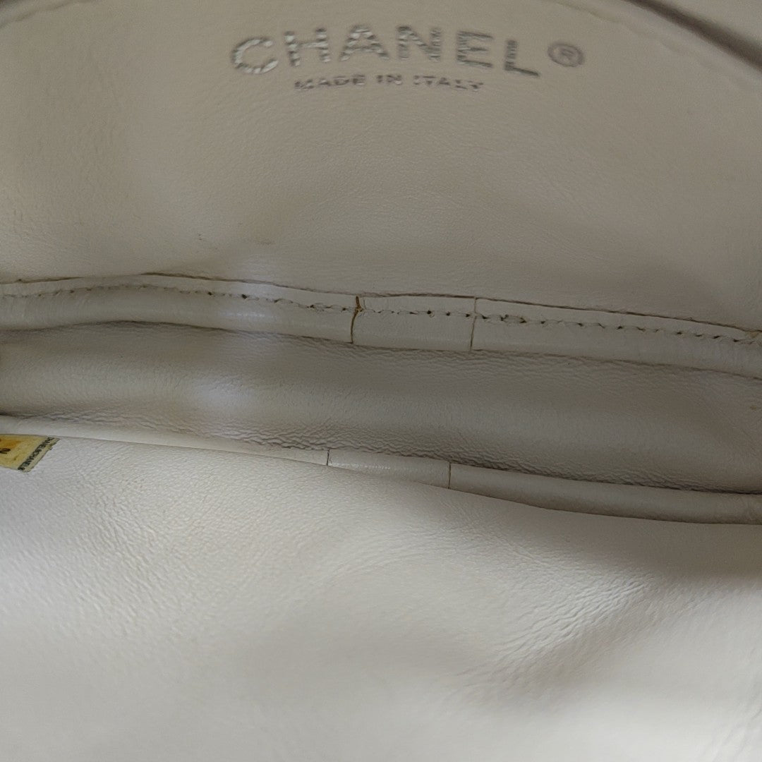 2.55 224 Quilted Calfskin White