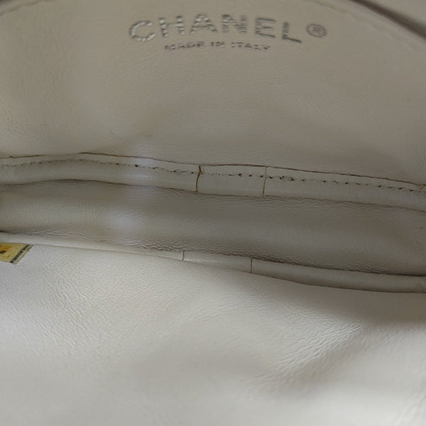 2.55 224 Quilted Calfskin White
