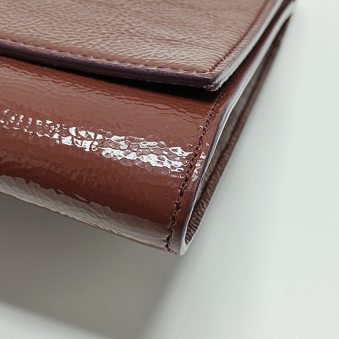 BELLE JOUR Large Quilted Patent Leather Red