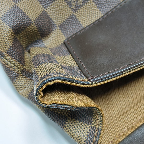 SOHO Damier Ebene Coated Canvas Brown