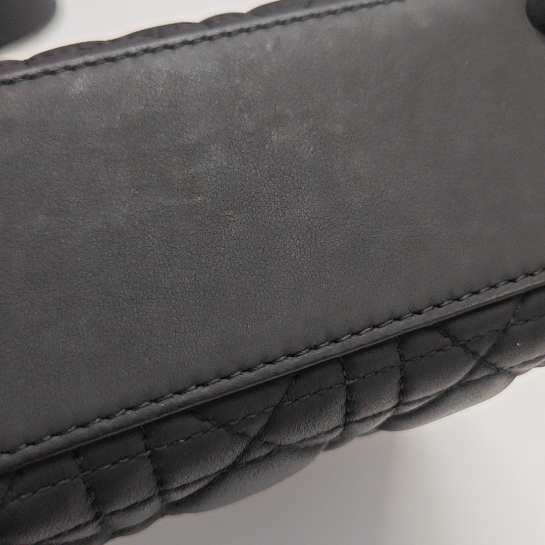 Lady Dior Small Cannage Calfskin Black