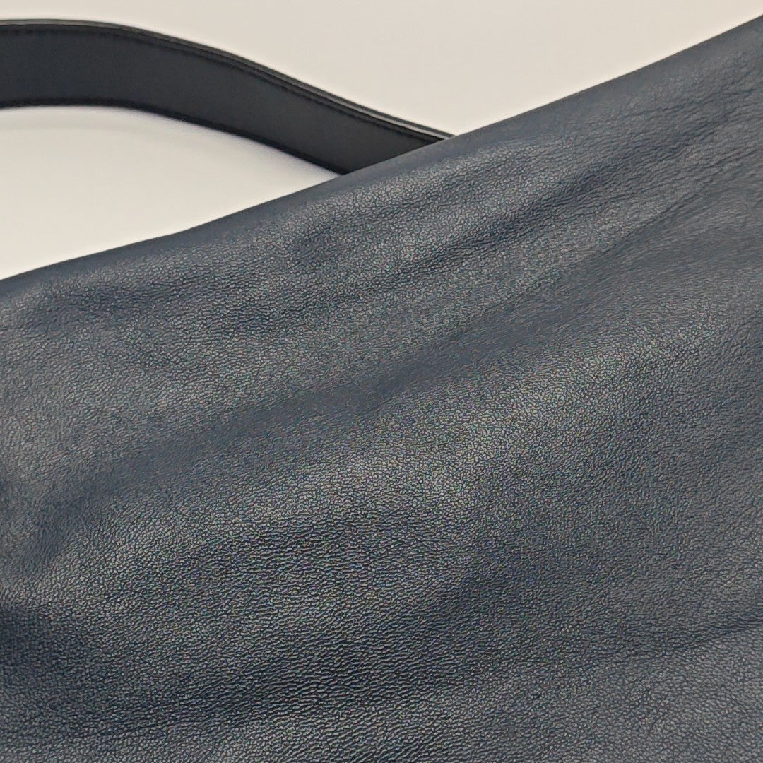 Calfskin Shoulder Bag Blue