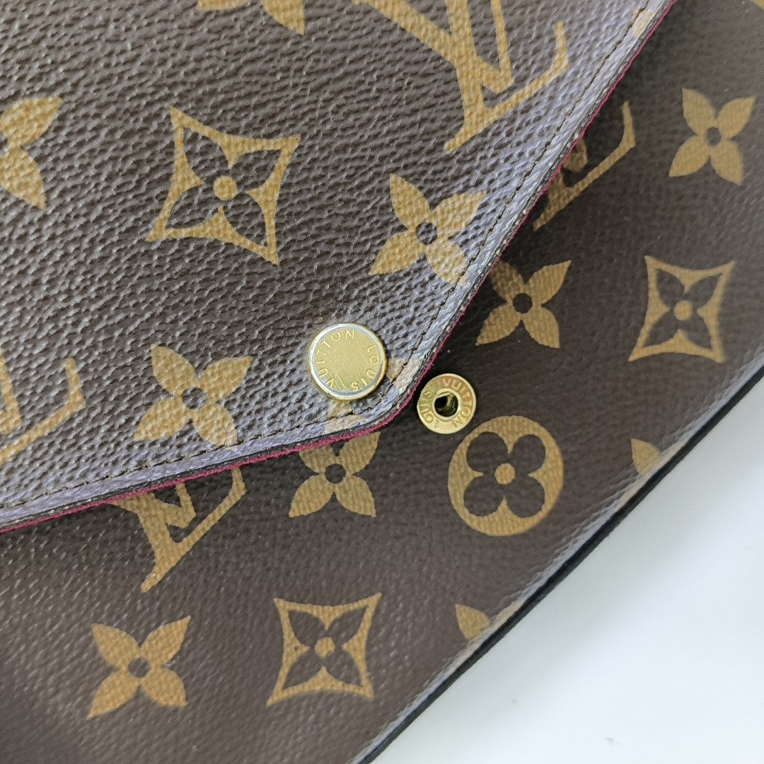 FÉLICIE Monogram Coated Canvas Brown