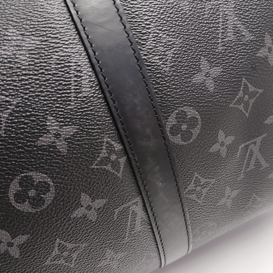 KEEPALL 45 Monogram Coated Canvas Black