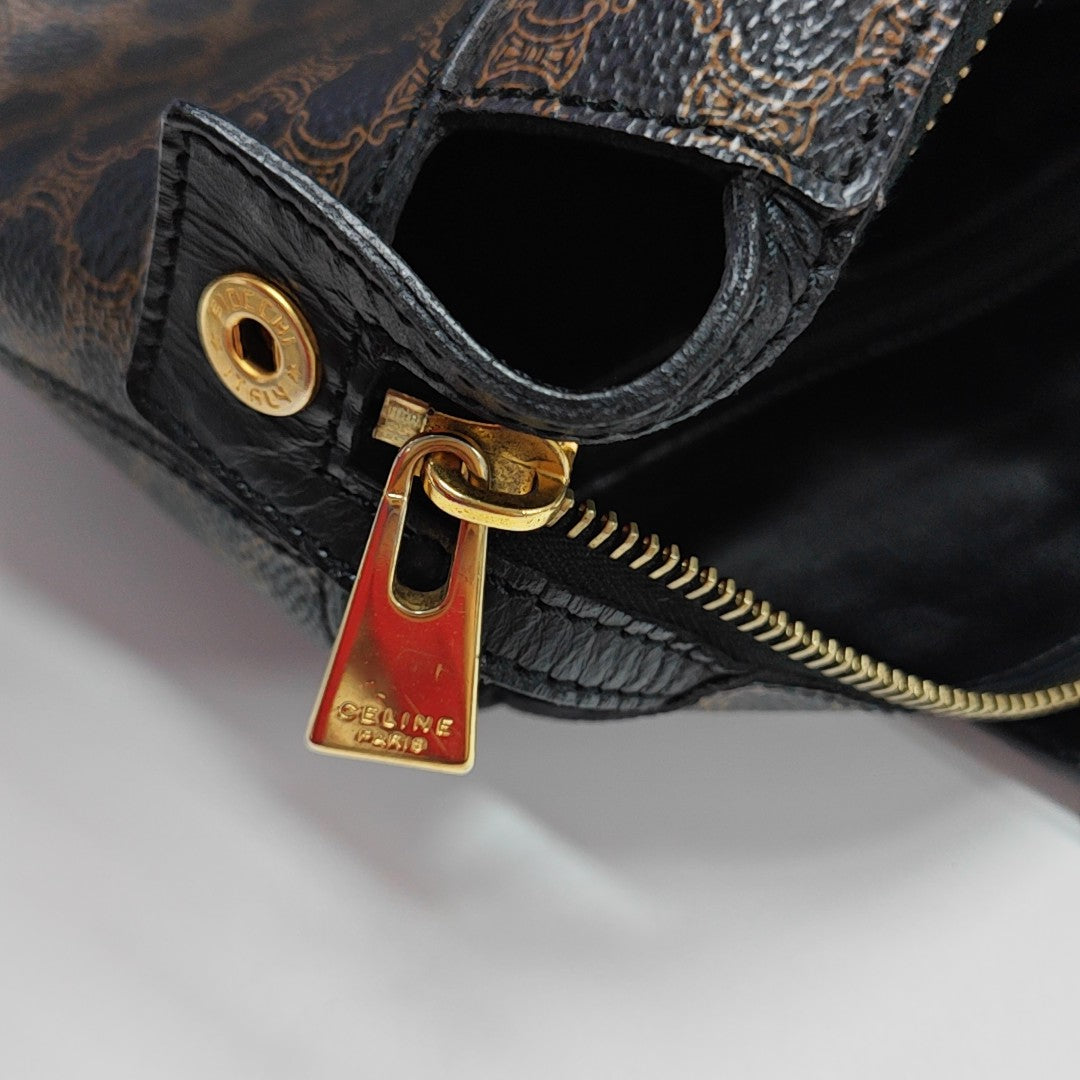 Coated Canvas Tote Bag Black
