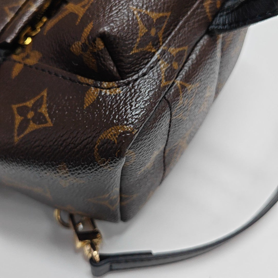 PALM SPRINGS Mini Monogram Coated Canvas Brown