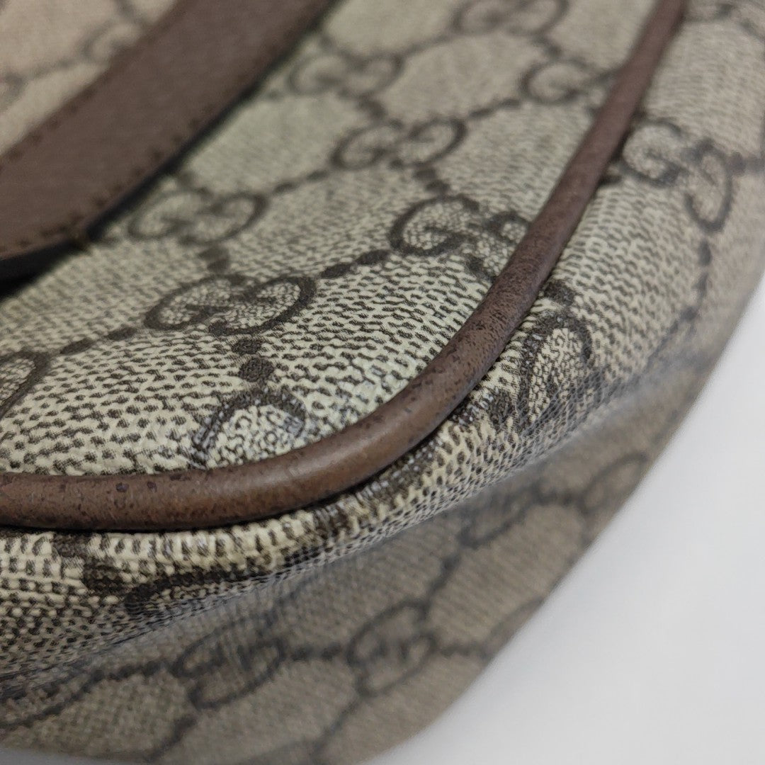 Monogram Coated Canvas Crossbody Bag Brown