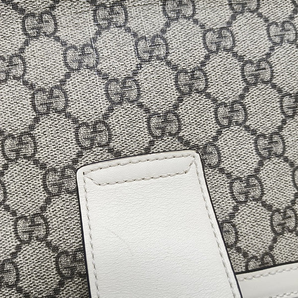 Padlock Medium Monogram Coated Canvas Beige