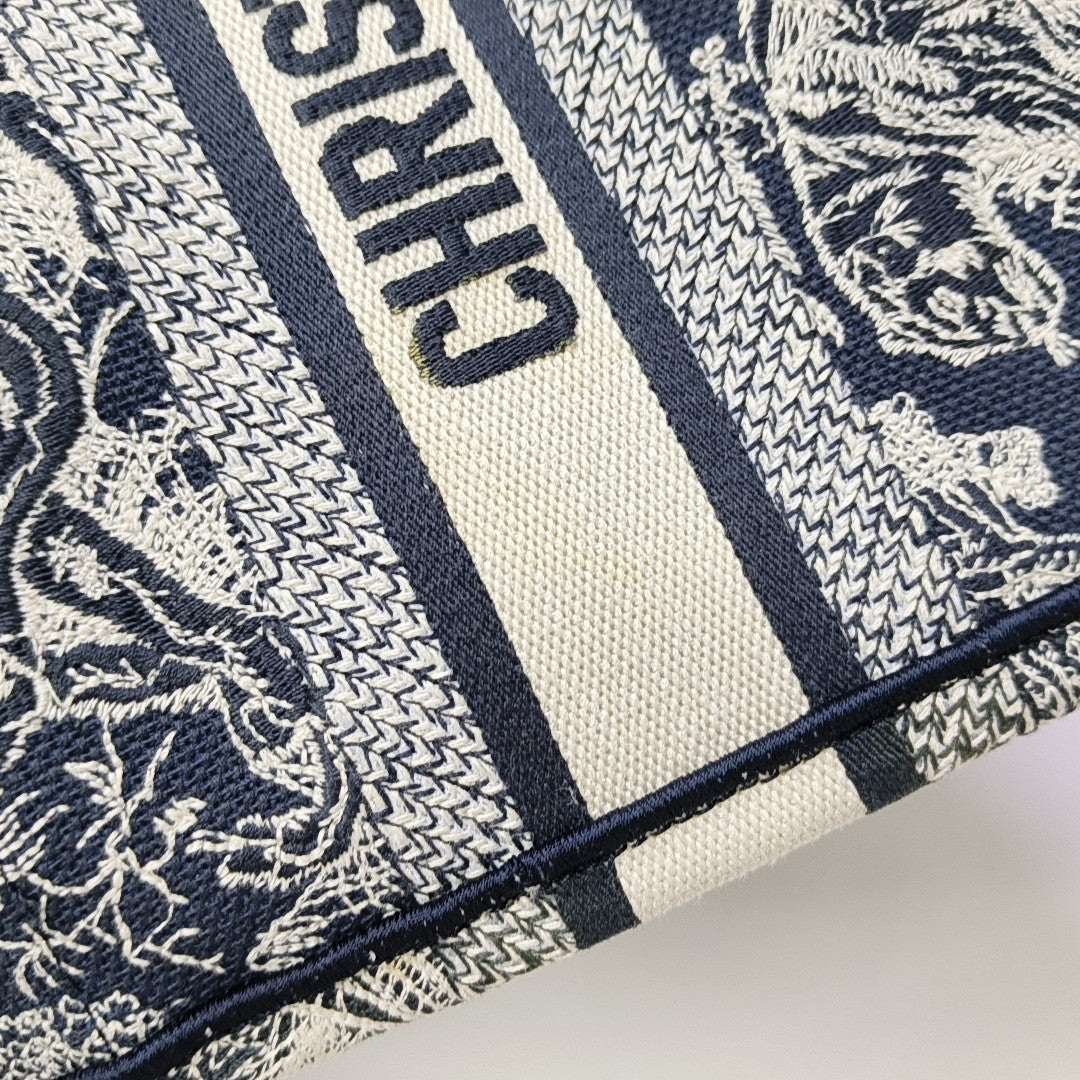 Book Tote Small Canvas Blue