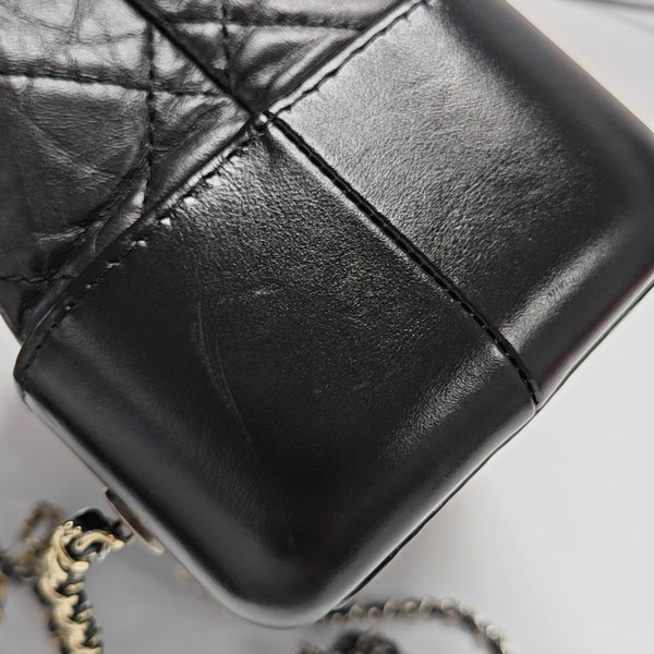 GABRIELLE Small Quilted Calfskin Black