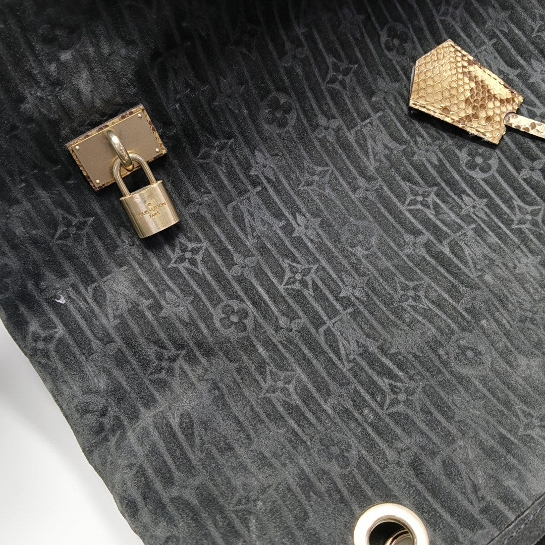 WHISPER GM Monogram Suede Black