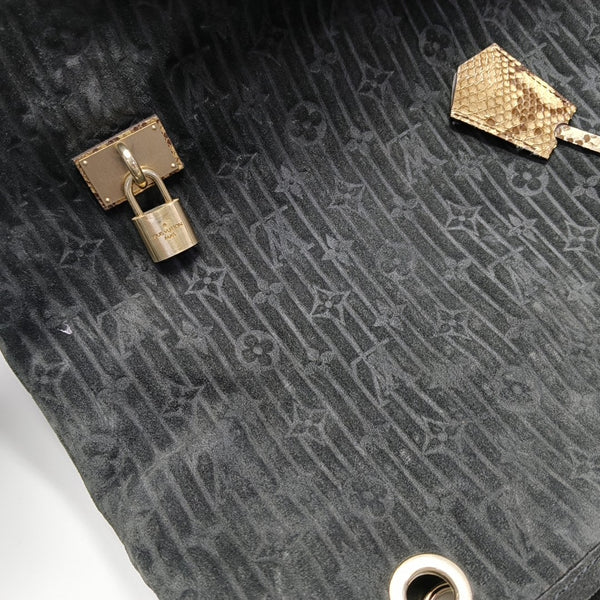 WHISPER GM Monogram Suede Black