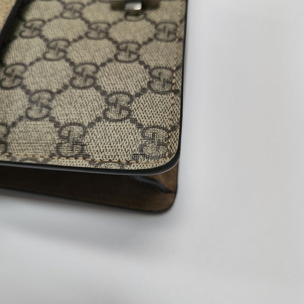 Dionysus Mini Monogram Coated Canvas Beige