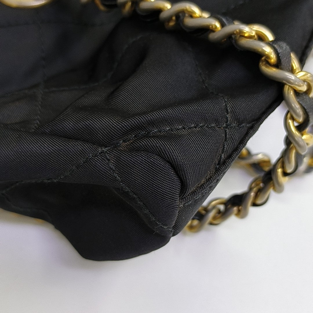 Nylon Quilted Nylon Black