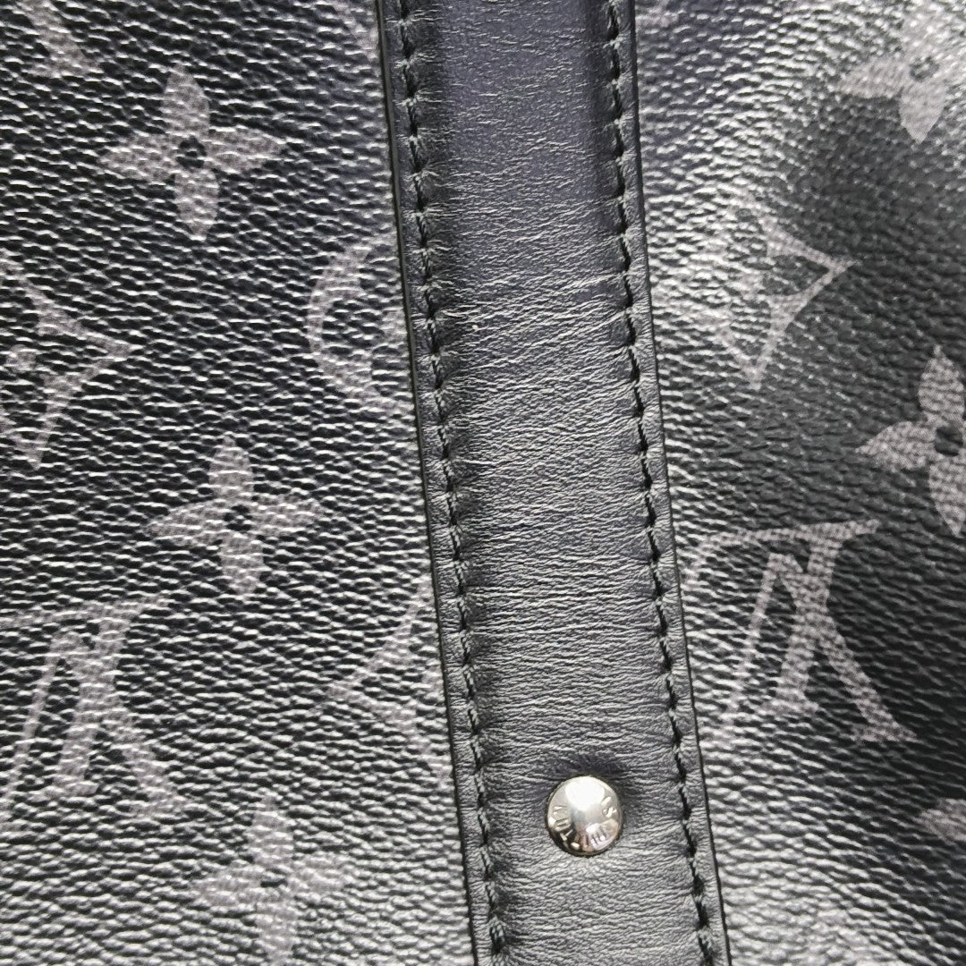 KEEPALL Monogram Coated Canvas Black