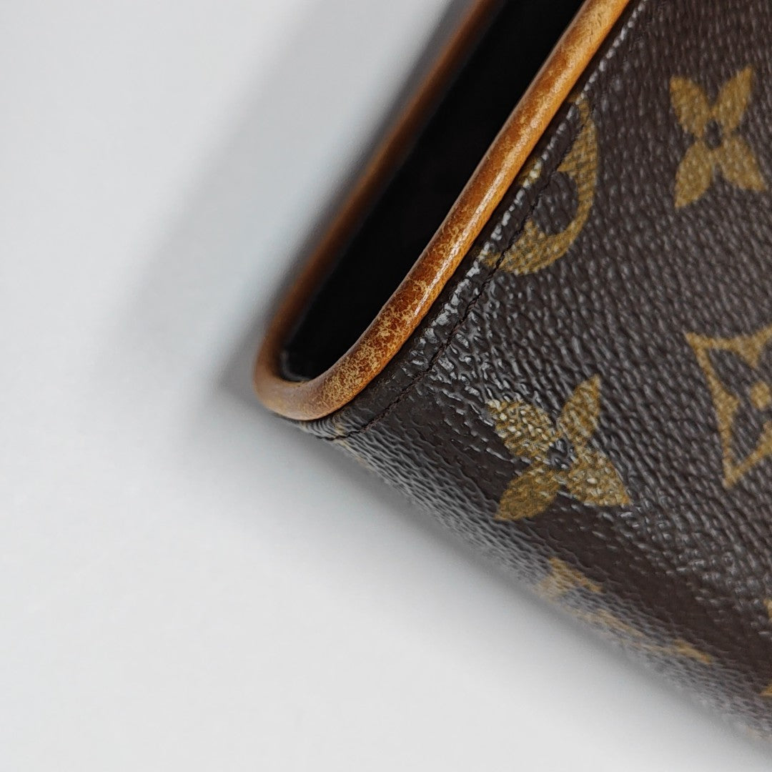 FLORENTINE Monogram Coated Canvas Brown