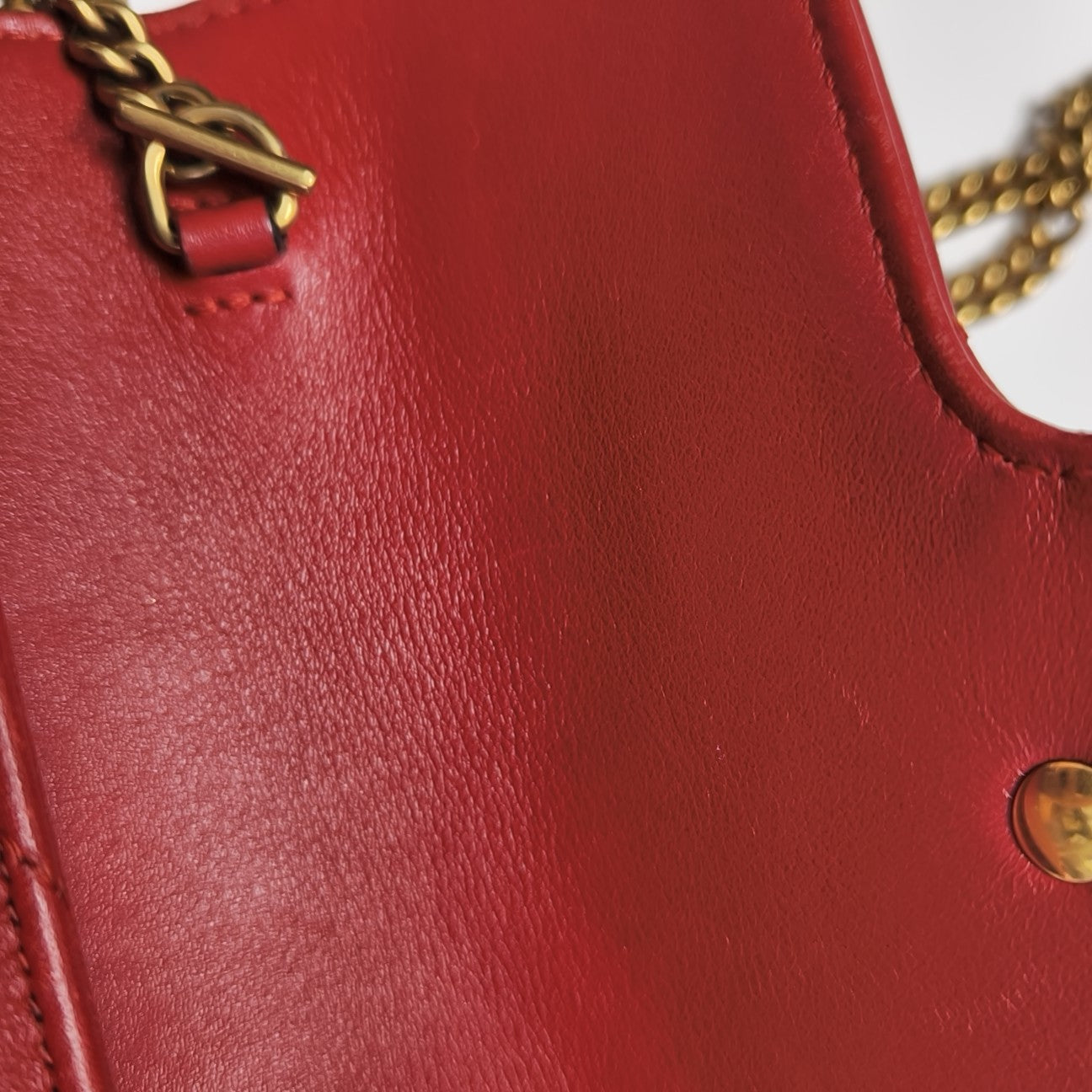 GG Marmont Mini Quilted Calfskin Red
