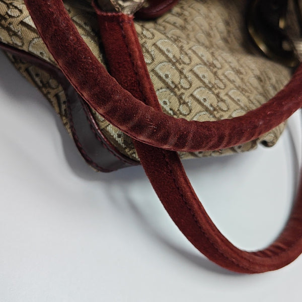 Oblique Canvas Tote Bag Beige