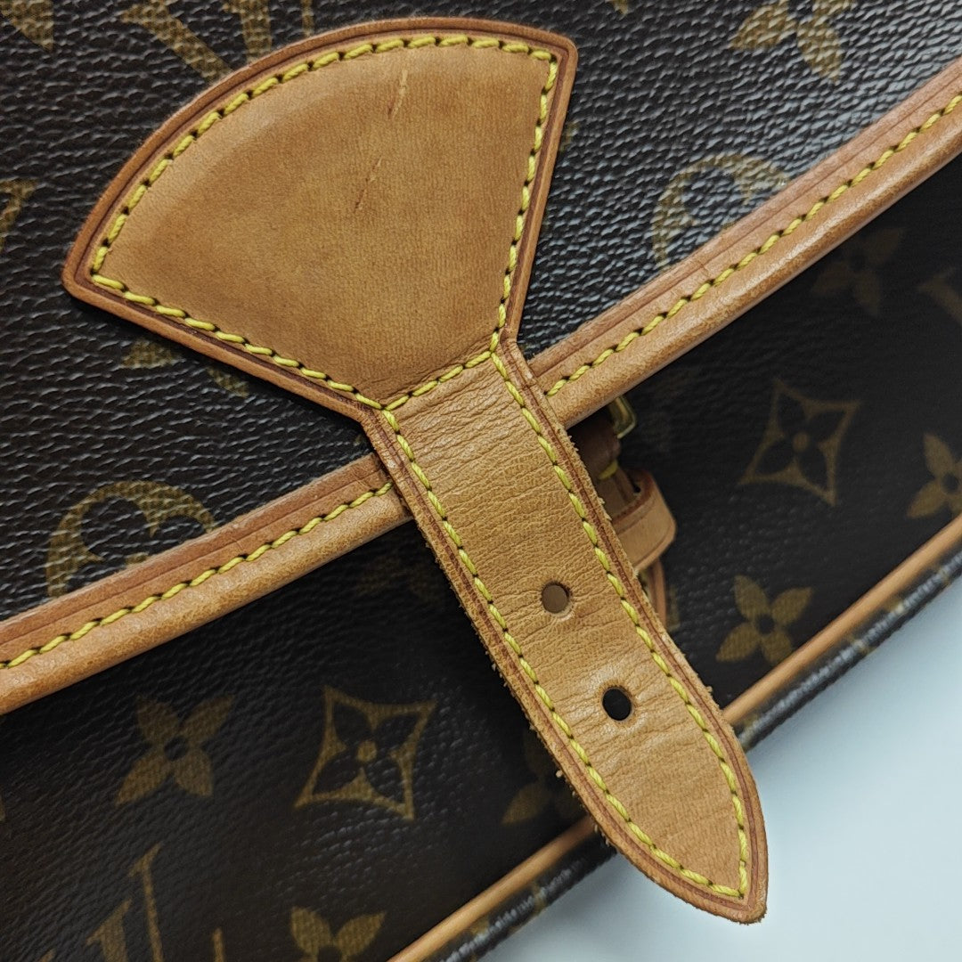 SOLOGNE PM Monogram Coated Canvas Brown